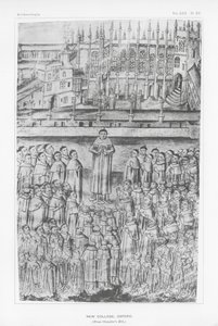 New College, Oxford (lito) by English School