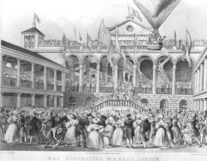 New Hungerford Pazarı, 1833 by English School
