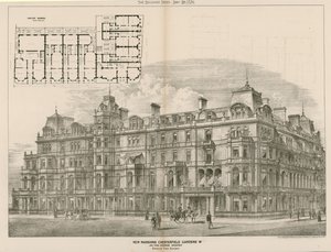 New Mansions, Chesterfield Gardens, London W, John Thomas Wimperis, mimar by English School
