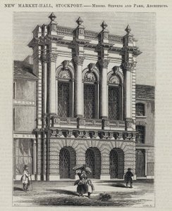 Yeni Pazar-Hall, Stockport (gravür) by English School