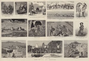 New Mexico ve Colorado (gravür) by English School