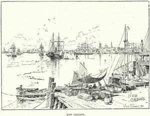 New Orleans (gravür) by English School
