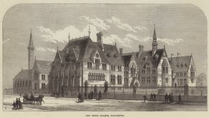 New Owens College, Manchester (gravür) by English School