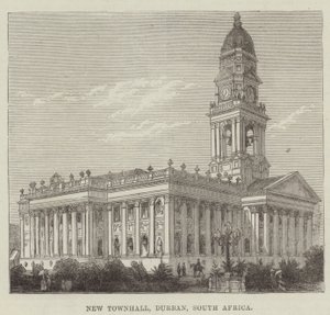 New Townhall, Durban, Güney Afrika (gravür) by English School