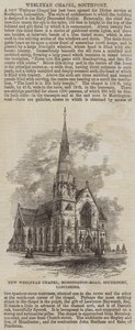 New Wesleyan Şapeli, Mornington-Road, Southport, Lancashire (gravür) by English School