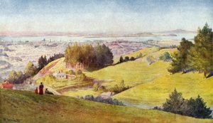 Yeni Zelanda: Auckland (renkli lito) by English School