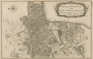 Westminster Şehri, Lancaster Dükalığı ve bitişiğindeki yerlerin yeni ve doğru planı by English School
