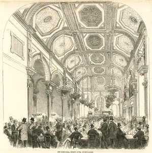 Yeni müzik salonu, Evans Hotel, Covent Garden, Londra by English School