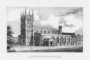 Newport Pagnell Kilisesi (gravür) by English School
