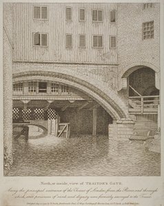 North View of Traitors Gate, Tower of London, Nathaniel Smith tarafından yayınlandı (fl.1740-1802) 1798 by English School