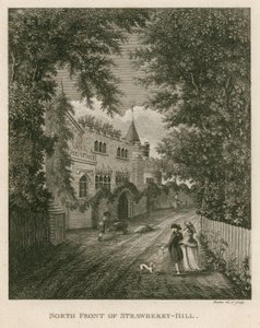 Strawberry Hill'in kuzey cephesi, Twickenham, Londra by English School