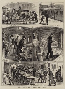 Bir Erken Gazete Treninde Notlar (gravür) by English School