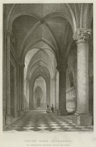 Notre Dame Katedrali, Koronun Gezici Güney Tarafı (gravür) by English School