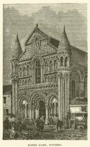 Notre Dame, Poitiers (gravür) by English School
