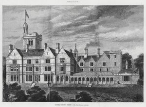 Nutfield Manastırı, Surrey (gravür) by English School