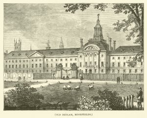 Eski Bedlam, Moorfields (gravür) by English School