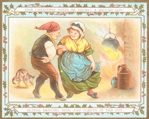 Dans Eden Yaşlı Çift, Noel Kartı by English School