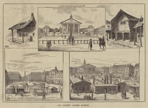 Eski Covent Garden Pazarı (gravür) by English School