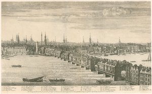 Eski Londra Köprüsü - Bucks Görünümü 1749 by English School
