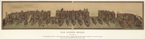 Eski Londra Köprüsü yaklaşık 1600 by English School