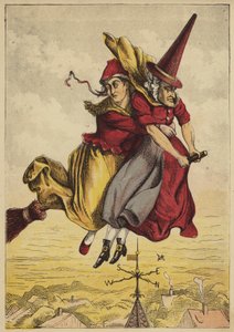 Yaşlı Anne Kaz (renkli gravür) by English School