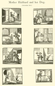 Yaşlı Anne Hubbard ve Köpeği (gravür) by English School