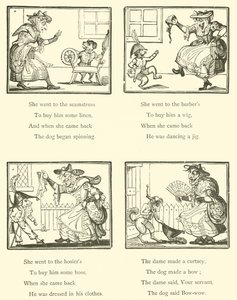 Yaşlı Anne Hubbard Ve Köpeği by English School