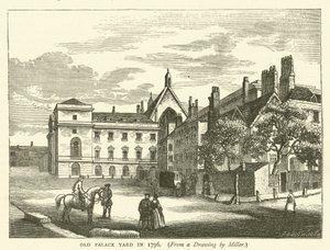 Miller tarafından bir çizimden 1796 yılında Eski Saray Yard (gravür) by English School