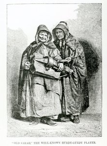 Yaşlı Sarah Tanınmış Hurdy-Gurdy Oyuncusu, 1840 dolayları by English School