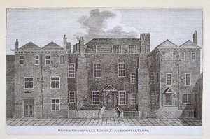 Oliver Cromwells Evi, Clerkenwell Close, 19. yüzyıl by English School