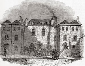 Oliver Cromwell'in evi, Clerkenwell Close, Londra, İngiltere, Old England: A Pictorial Museum, pub. 1847 by English School