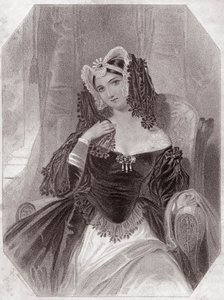 Olivia (“” Onikinci gece) (On İkinci Gece) - in - “” Shakespeare Kadın Galerisi, erken dönem Londralı sanatçıların kırk beş ciddi portre koleksiyonu, eleştirel ve edebi notlarla zenginleştirilmiş””””” yaklaşık 1838 - “”den Shakes kadınlarının galerisi by English School