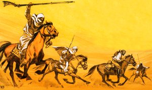 Dördüncü seferinde, Mungo Park Moors tarafından ele geçirildi. by English School