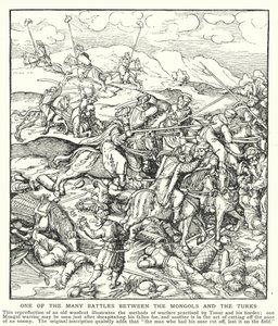 Moğollar ve Türkler arasındaki birçok savaştan biri (lito) by English School