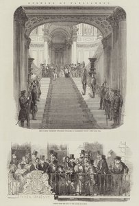 Parlamentonun Açılışı (gravür) by English School