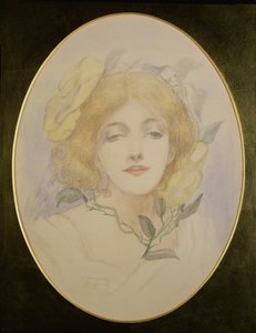 Ophelia, c.1890 (kağıt üzerine sulu boya) by English School
