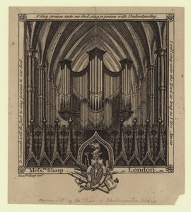 Organ yapıcılar, ticaret kartı. by English School