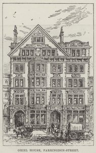 Oriel Evi, Farringdon-Street (gravür) by English School