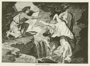 Orpheus ve Eurydice (gravür) by English School
