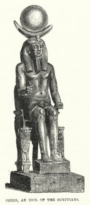 Osiris, Mısırlıların bir idolü (gravür) by English School