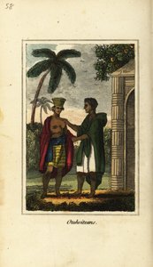 Otaheiteans veya Tahiti, Polinezya yerlileri by English School