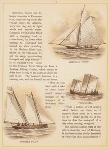 The Boats of the World kitabından bir sayfa, 19. yüzyıl sonu (renkli taş baskı) by English School