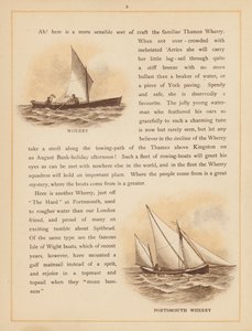 The Boats of the World kitabından bir sayfa, 19. yüzyıl sonu (renkli taş baskı) by English School