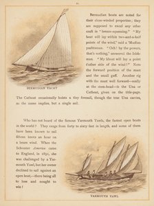 The Boats of the World kitabından bir sayfa, 19. yüzyıl sonu (renkli taş baskı) by English School