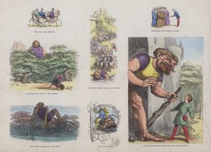 Çekici Resimli Kitaptan Sayfa (renkli gravür) by English School