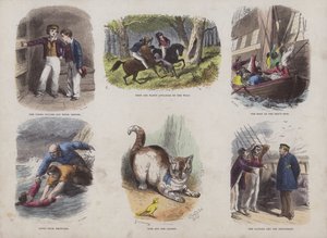 Çekici Resimli Kitaptan Sayfa (renkli gravür) by English School