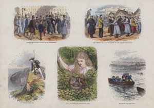 Çekici Resimli Kitaptan Sayfa (renkli gravür) by English School