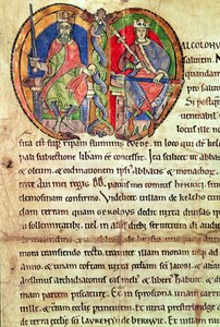 Kral David I (1084-1153) ve torunu Malcolm IV (1141-65) 1159