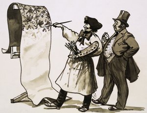 Painting wallpaper by English School