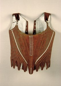 Bir çift kalıp, c.1775 (keten ve balina kemiği) by English School